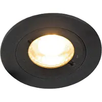 QAZQA Moderne slimme inbouwspot zwart rond incl. WiFi GU10 IP54 - Xena