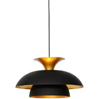 QAZQA Smart hanglamp zwart met goud incl. Wifi G95 - Titus
