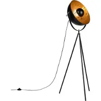 QAZQA Smart vloerlamp tripod zwart incl. Wifi A60 - Magna 40 Eglip