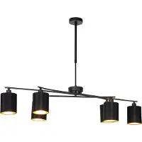 QAZQA Smart hanglamp zwart verstelbaar incl. 6 Wifi B35 - Lofty
