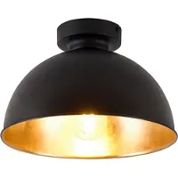 QAZQA Smart plafondlamp zwart met goud 28 cm incl. Wifi A60 - Magnax