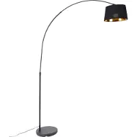 QAZQA Smart booglamp zwart met goud incl. Wifi A60 - Arc Basic