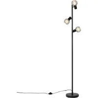 QAZQA Smart vloerlamp zwart verstelbaar incl. 3 Wifi P45 - Mesh