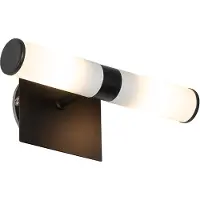 QAZQA Smart badkamer wandlamp zwart IP44 2-lichts incl. Zigbee G9 - Bath