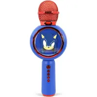 OTL TECHNOLOGIES Mikrofon - Sonic Der Igel - LED - Karaoke Wireless - Blau - - One Size - Musikinstrumente