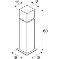 SLV Design tuinlamp Square Pole 60cm