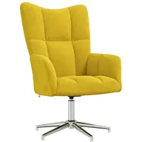 vidaXL Relaxstoel fluweel mosterdgeel