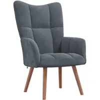 vidaXL Relaxstoel fluweel donkergrijs