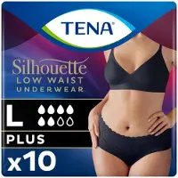 Tena 2x Silhouette Underwear Low Waist Blanc Plus L 10 Stuks