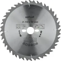 Wolfcraft HM Cirkelzaagblad | 24 td | Ø250 x 30 x 3,2mm | 1 stuk - 6660000