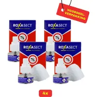 Roxasect 4X Anti-Muggen Stekker Starterpakket! - 4x Stekker & 4x Navulling - Voordeelverpakking!