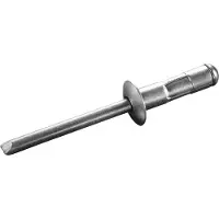 Goebel - 500 x Multi-Grip blindklinknagels (Ø x L) 4,8 x 24,8 mm - Alu Aluminium AlMG 2,5 / RVS A2 - Vlakke kop - MULTI - 7770248248 - Popnagel