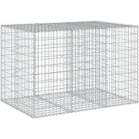 vidaXL Gabion met deksel, 150x100x100 cm, verzinkt staal