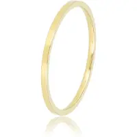My Bendel - Fijne Stapelring Goudkleurig 1mm - Fijne Stapelring Goudkleurig 1mm - Stainless Steel met Dikke Plating - met Luxe Cadeauverpakking | Sieraden Voor Dames | Maat 18.00 Mm / Maat 57
