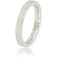 My Bendel - Zilverkleurige Ring met Slangenhuid Patroon - 3 Mm - Zilverkleurige Ring - Slangenhuid Patroon - 3 Mm Smal - met Luxe Cadeauverpakking | Sieraden Voor Dames | Maat 17.00 Mm / Maat 53