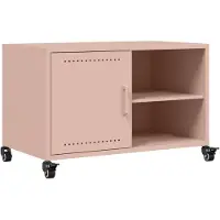vidaXL Tv-meubel 68x39x43,5 cm staal roze