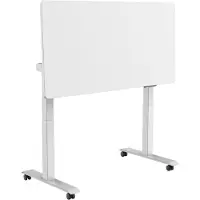 Euroseats Elektrisch verstelbaar - opklapbaar en verrijdbaar bureau - 160x80 cm - Wit