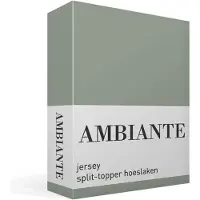 Ambiante jersey split-topper hoeslaken - Tweepersoons - Green