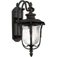 ELSTEAD Wandlamp buiten Luverne, dimbaar, brons / oud-messing, Glas, Antiek, Wandlamp buiten