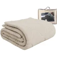 HappyBed Taupe 240x220 - Wasbaar dekbed zonder overtrek - Bedrukt dekbed zonder hoes