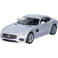 Welly Speelgoed Mercedes Benz auto - zilver - die-cast metaal - 11 cm - Model AMG GT - Speelgoed auto's