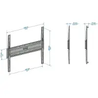 Meliconi CME ES400, 101,6 cm (40 inch), 139,7 cm (55 inch), 200 x 200 mm, 400 x 400 mm, Kov, Zwart