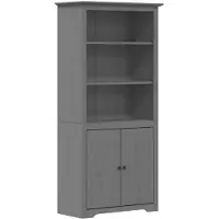 vidaXL Boekenkast BODO 82x40x173 cm massief grenenhout grijs