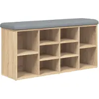 vidaXL Schoenenbank 102x32x50 cm bewerkt hout sonoma eikenkleurig