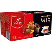 Côte d'Or Côte d’Or Mignonnette horecamix MAXI PACK - 300 stuks - melk, double lait & puur - chocoladetabletten - bulk voor horecagebruik - 3kg