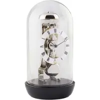 Hermle Skelet Tafelklok , mechanisch opwindbaar met sleutel / 14 daags uurwerk onder glazen stolp 23019-740791