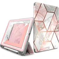 I-Blason COSMO Boekmodel Hoes iPad 2017 (5e Generatie) / iPad 2018 (6e Generatie) - 9.7 inch - Pencil houder - Marble Wit