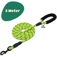 Mister Mill Reflecterende Hondenriem 3 Meter Geelgroen - Honden Riem - Hondenlijn - Honden Lijn