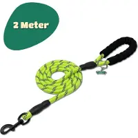 Mister Mill Reflecterende Hondenriem 2 Meter Geelgroen - Honden Riem - Hondenlijn - Honden Lijn