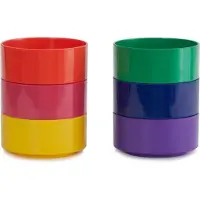 Heller Max melamine kommen Rainbow - 13 cm - set van 6