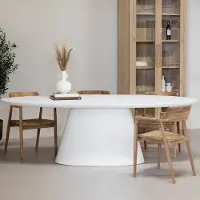 Giga Meubel Eettafel Cleo Ovaal Wit 200cm