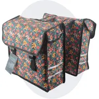 Voltano Dubbele Fietstas Floral Fiesta - 38 Liter - Waterdicht Polyester