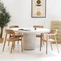 Giga Meubel Eettafel Eden Rond Beige 120cm