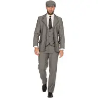 Coppens Roaring 20's colbert Peaky Blinders brown - 100% Polyester - Carnavalskleding heren grote maten | Maat 58
