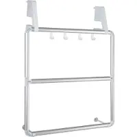 Wenko Multifunctionele muur, douchewand en deur organizer - 3303100 - Ophangen zonder boren, Geschikt voor opdekdeur, Geschikt voor stompe deur