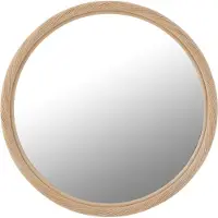 J-Line Wall mirror round rattan/glass natural medium