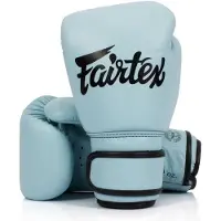 Fairtex BGV20 Genuine Leather Bokshandschoenen - echt leer - Pastel Blauw 16 oz