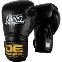 Danger Rocket Bokshandschoenen - Echt Leer - Zwart 16 oz