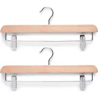Zeller Kledinghanger - 15x - hout - 36 cm - luxe broek/rokhanger