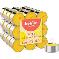 Bolsius - 144 Geurtheelichten - Citronella - Waxinelichtjes - Buiten
