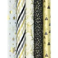 Benza TOUCH OF GOLD 2 cadeaupapier - kerstpapier inpakpapier voor Kerst - 200 x 70 cm - 5 rollen