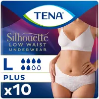 Tena Silhouette Plus - low waist incontinentiebroekjes - White - L - 20 stuks