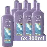 Andrélon 2 in 1 Shampoo voor Alle Haartypes 6 x 300 ml (6-pack)