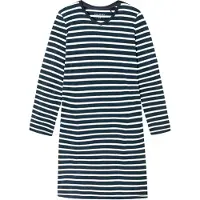 Schiesser Nachthemd 'Casual Essentials' donkerblauw / wit