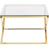 Beliani RINGGOLD - Salontafel - Goud - Glas