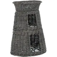 vidaXL 3-delige Kattenmandenset met kussens 47x34x60 cm wilgen